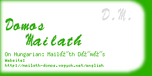 domos mailath business card